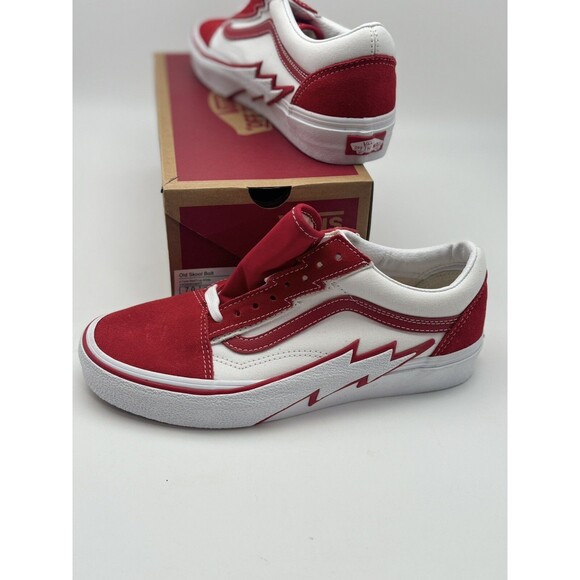 Vans Old Skool Bolt Shoes-Two Tone Red White-size 7 men’s, 8.5 women’s-NEW!! main image 8
